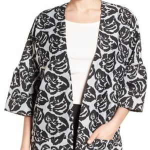 Emerson Rose Floral Jacquard Topper Jacket Size XL